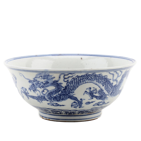 Danny's Fine Porcelain Bowl Blue & White Dragon