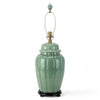 Danny's Fine Porcelain Celadon Jar Antique Finish Lamp