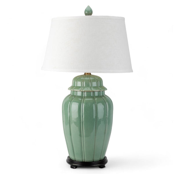 Danny's Fine Porcelain Celadon Jar Antique Finish Lamp