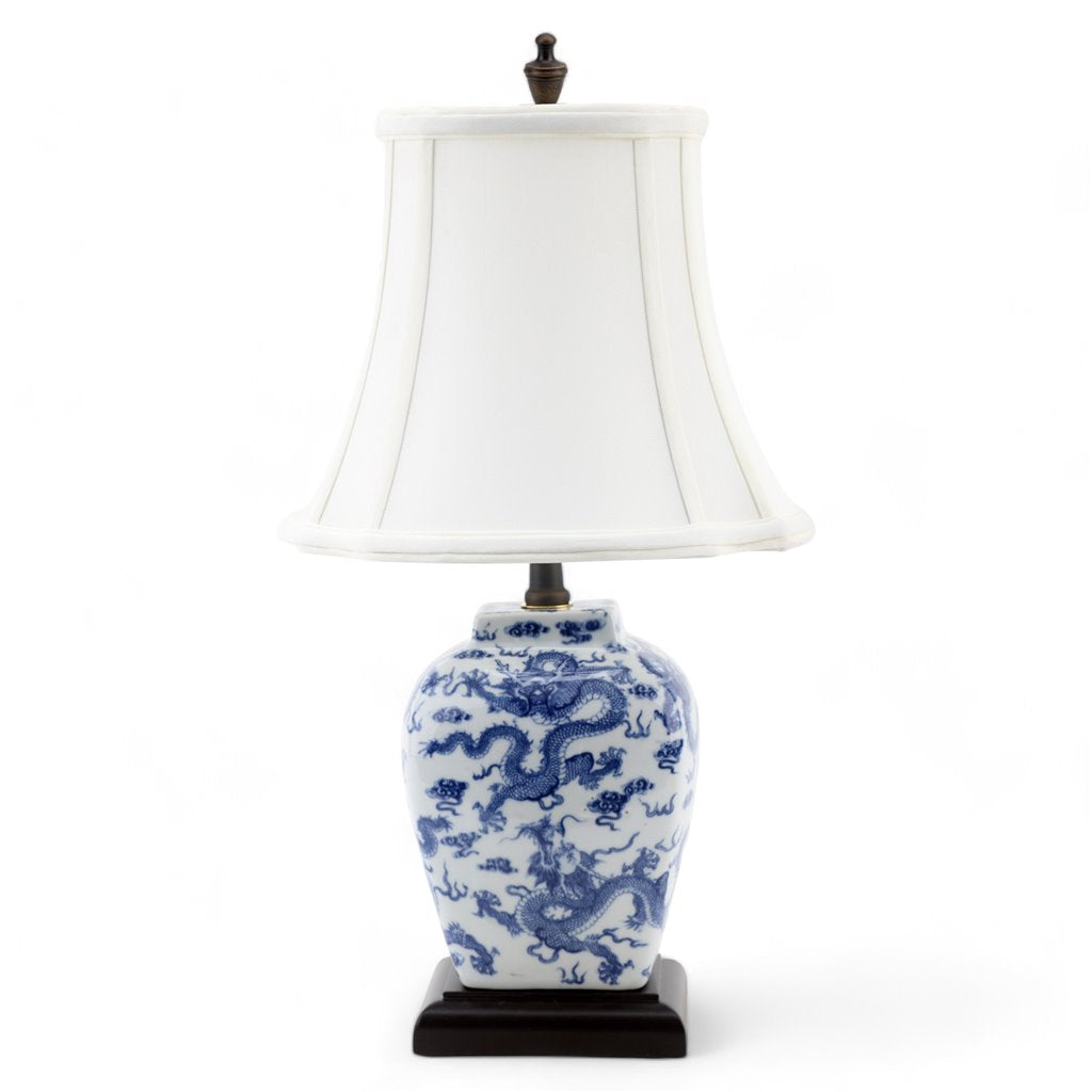 Danny's Fine Porcelain Blue & White Lamp-Dragon