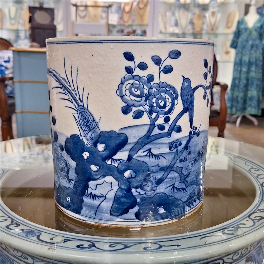Danny's Fine Porcelain Round Bucket - Classic Blue & White 50854