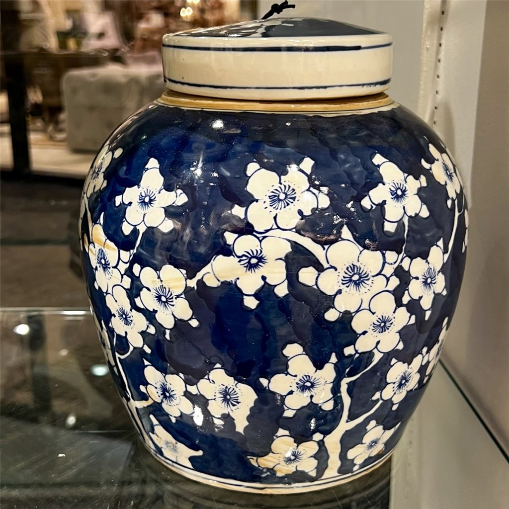 Danny's Fine Porcelain Large Bulb Jar - Floral