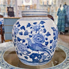Danny's Fine Porcelain Large Bulb Jar - Floral & Bird