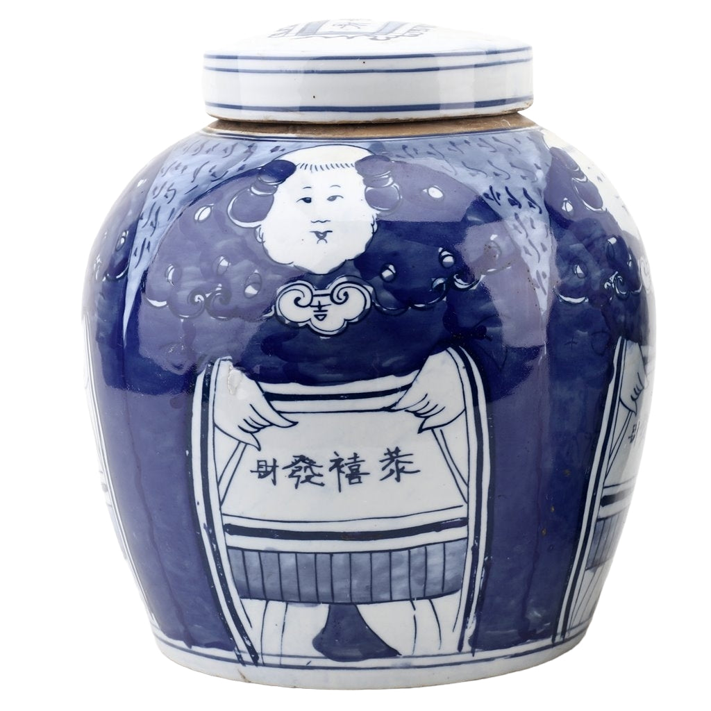 Danny's Fine Porcelain Bulb Jar - Lady - Blue & White Classic