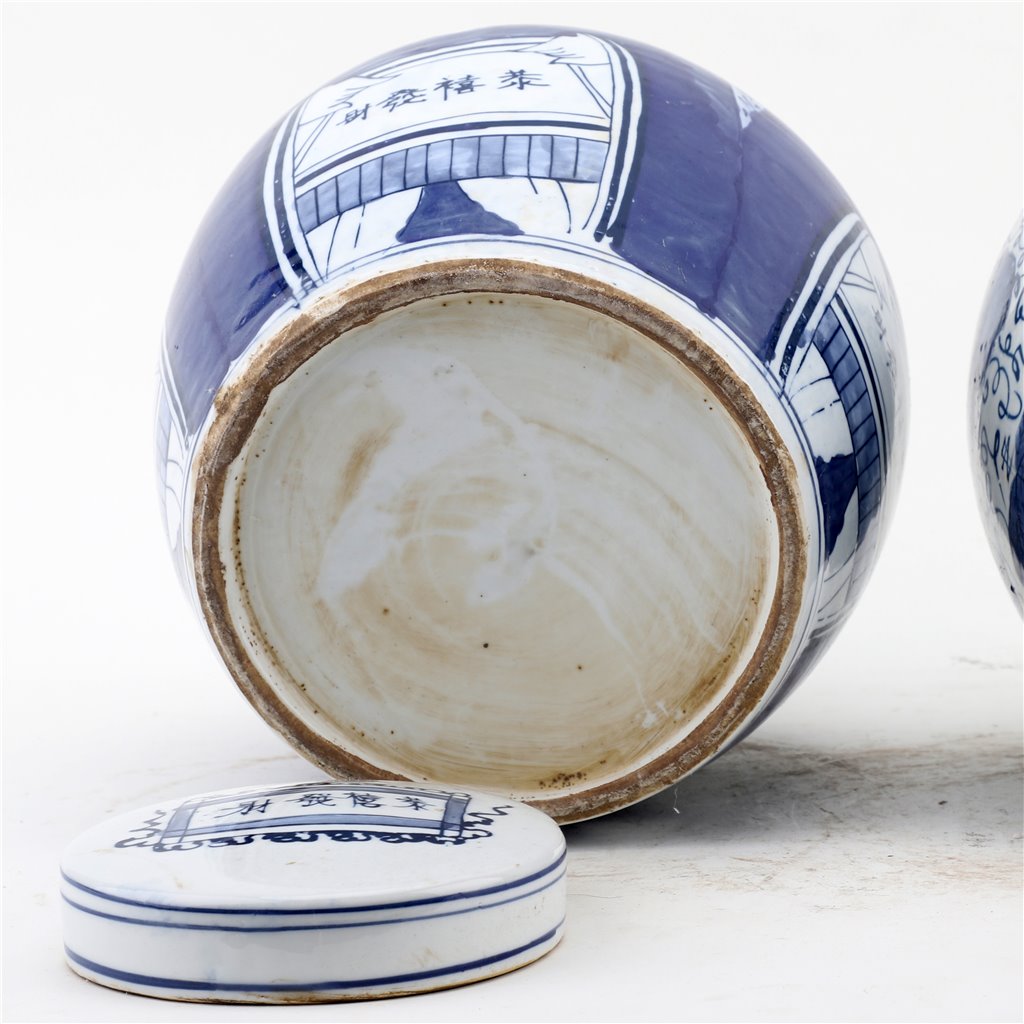 Danny's Fine Porcelain Bulb Jar - Lady - Blue & White Classic