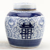 Danny's Fine Porcelain Bulb Jar -Double Happiness - Blue & White Classic