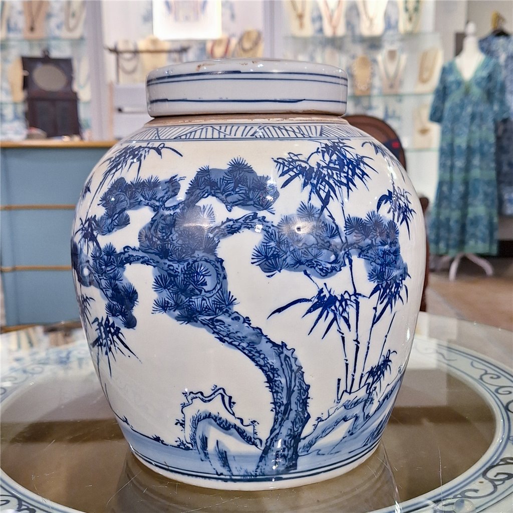 Danny's Fine Porcelain Large Bulb Jar - Floral