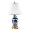 Danny's Fine Porcelain Small Lidded Jar Lamp - Children Playing - Gold Wood Base