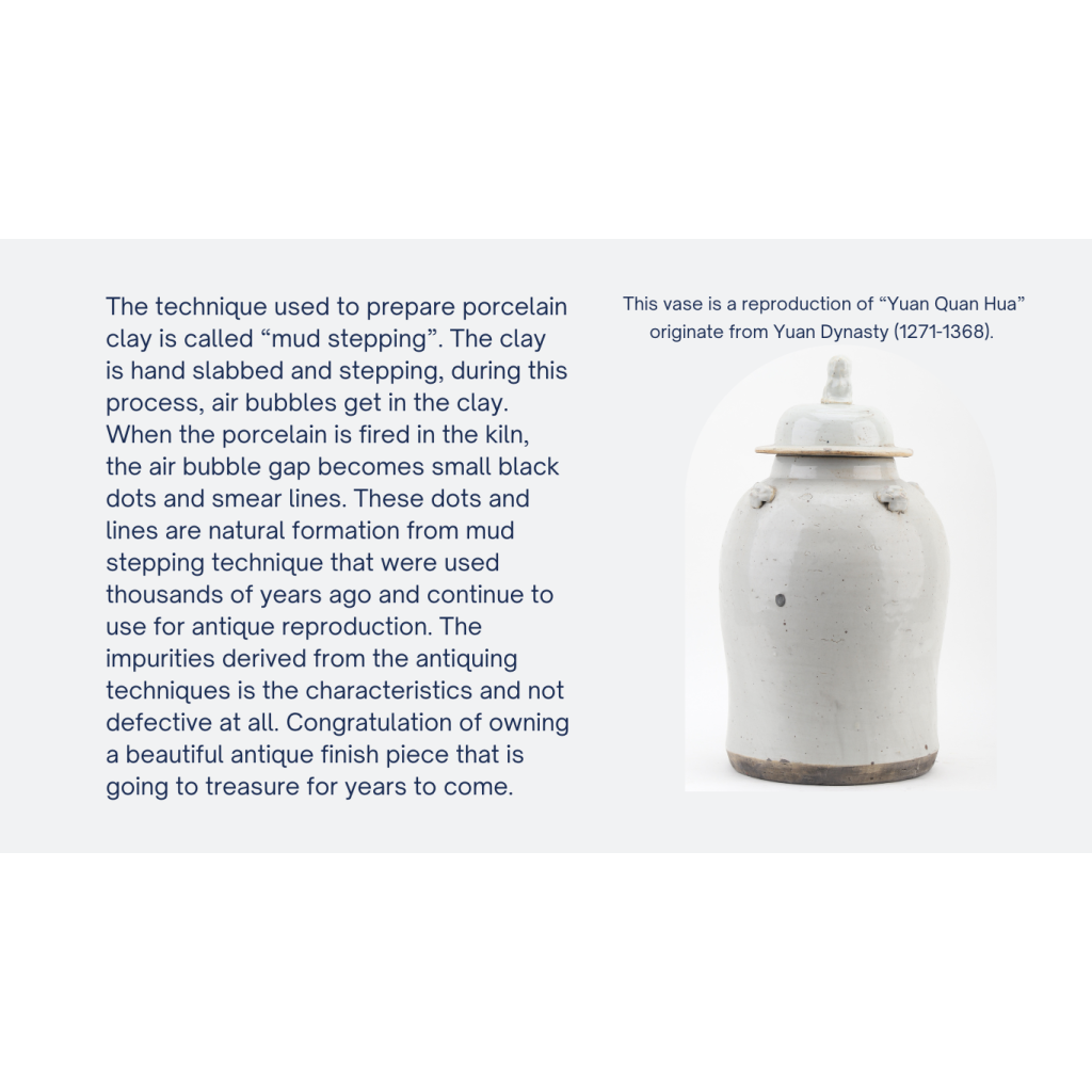 Danny's Fine Porcelain Lidded Jar Lamp- Antique White