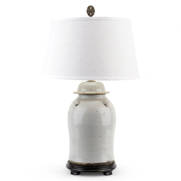 Danny's Fine Porcelain Lidded Jar Lamp- Antique White