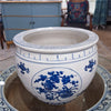 Danny's Fine Porcelain Blue & White Garden Scene Basin