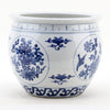 Danny's Fine Porcelain Blue & White Garden Scene Basin
