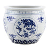 Danny's Fine Porcelain Blue & White Garden Scene Basin