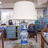 Danny's Fine Porcelain Blue & White Flower Vase Lamp