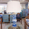 Danny's Fine Porcelain Blue & White Flower Vase Lamp
