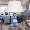 Danny's Fine Porcelain Blue & White Flower Vase Lamp