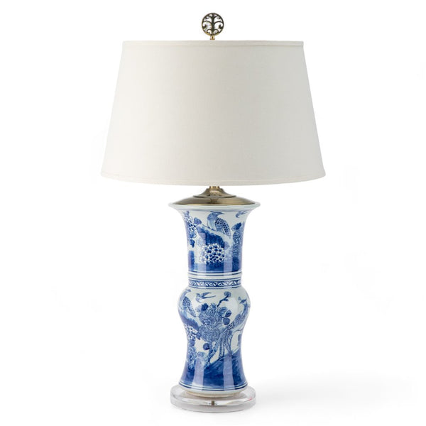 Danny's Fine Porcelain Blue & White Flower Vase Lamp