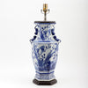 Danny's Fine Porcelain Hex Vase Lamp - Bird and Floral (shade - 125-16-Be)