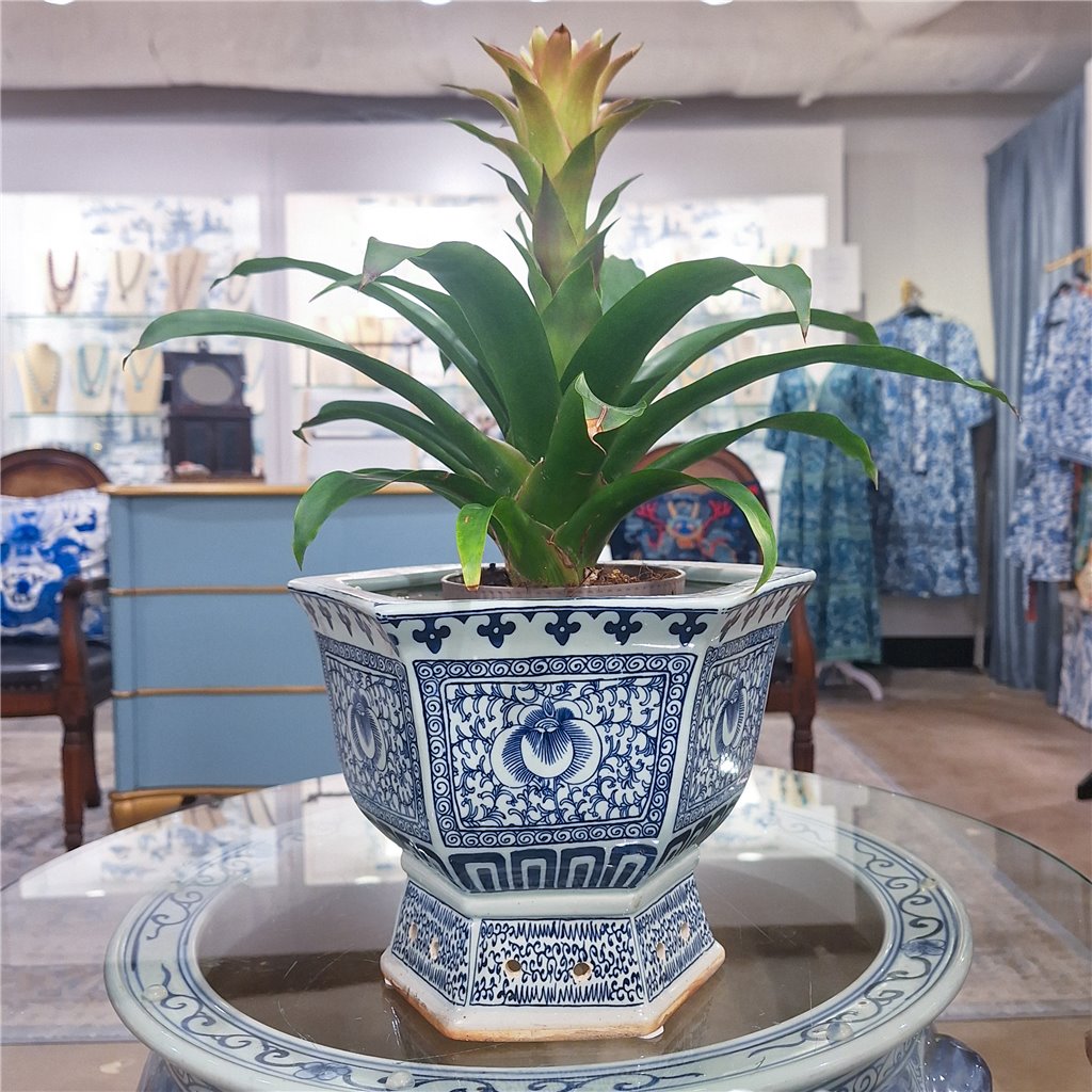 Danny's Fine Porcelain Octagonal Planter Floral (smaller)