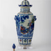 Danny's Fine Porcelain Pagoda Lidded Jar Lamp - Multi-Color People