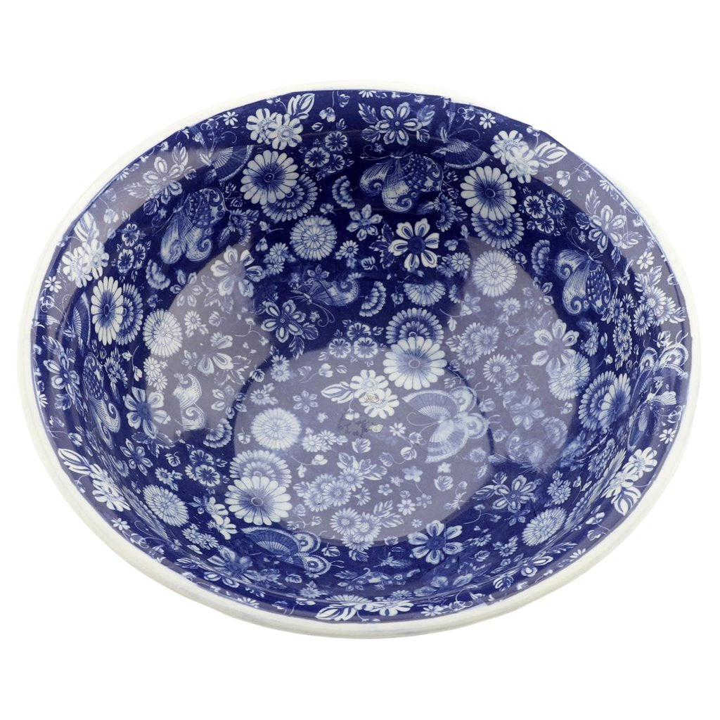Danny's Fine Porcelain Bowl - Blue & White Floral and Butterflies