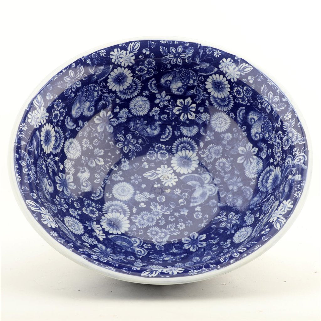 Danny's Fine Porcelain Bowl - Blue & White Floral and Butterflies
