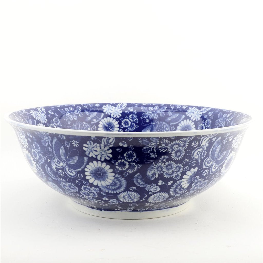 Danny's Fine Porcelain Bowl - Blue & White Floral and Butterflies