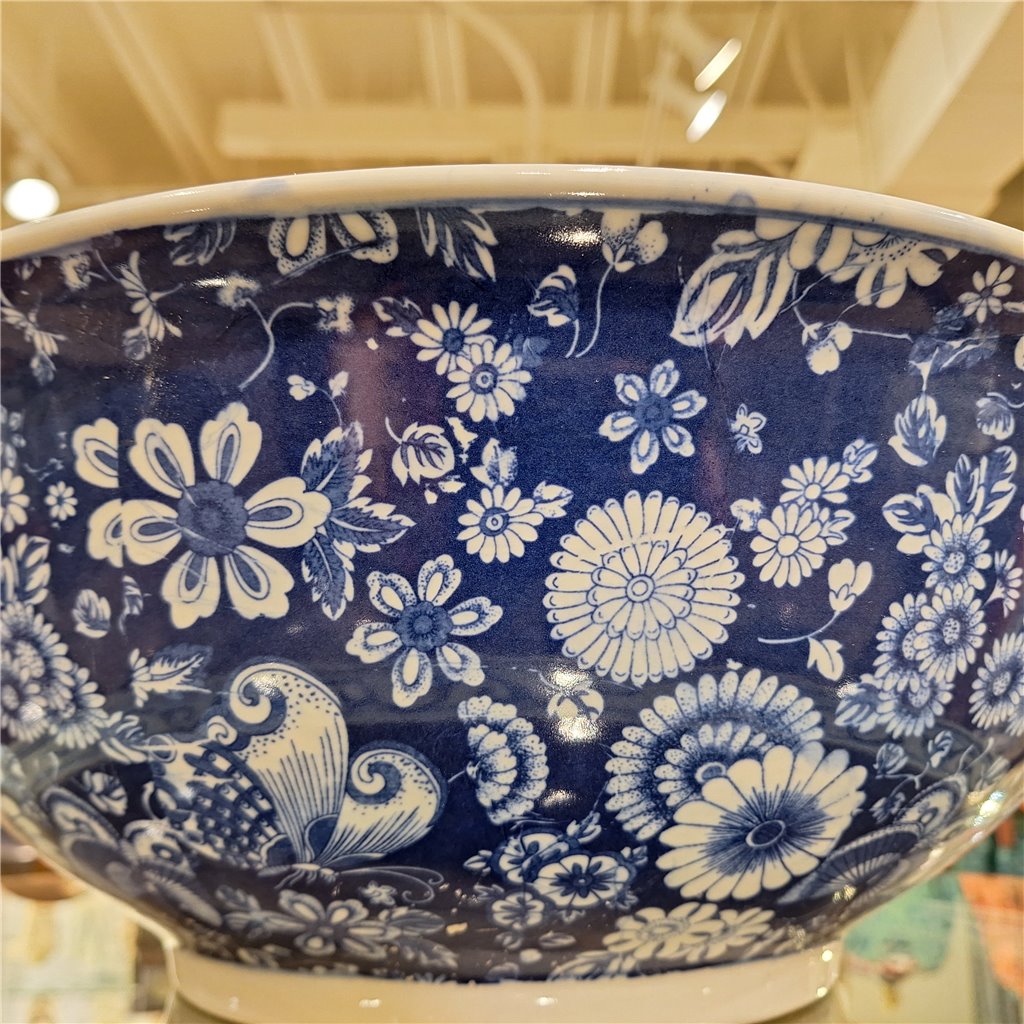 Danny's Fine Porcelain Bowl - Blue & White Floral and Butterflies