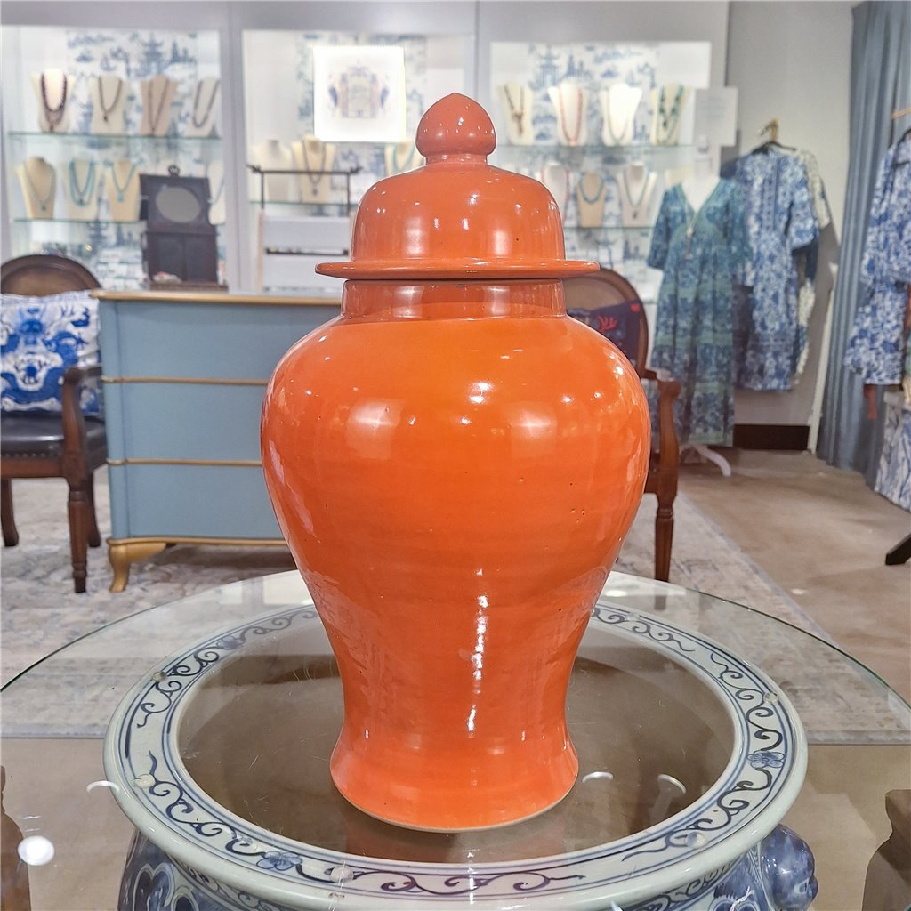 Danny's Fine Porcelain Antique Finish Jar - Coral
