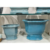 Danny's Fine Porcelain Porcelain Octagonal Footed Planter - Sky Blue (small)