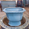 Danny's Fine Porcelain Porcelain Octagonal Footed Planter - Sky Blue (small)