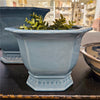 Danny's Fine Porcelain Porcelain Octagonal Footed Planter - Sky Blue (small)