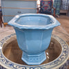 Danny's Fine Porcelain Porcelain Octagonal Footed Planter - Sky Blue (small)