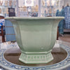Danny's Fine Porcelain Octagonal Footed Planter - Light Green (small)