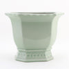 Danny's Fine Porcelain Octagonal Footed Planter - Light Green (small)