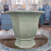 Danny's Fine Porcelain Octagonal Footed Planter - Light Green (small)