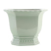Danny's Fine Porcelain Octagonal Footed Planter - Light Green (small)