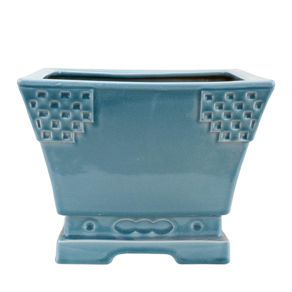 Danny's Fine Porcelain Porcelain Rectangular Planter - Sky Blue (large)