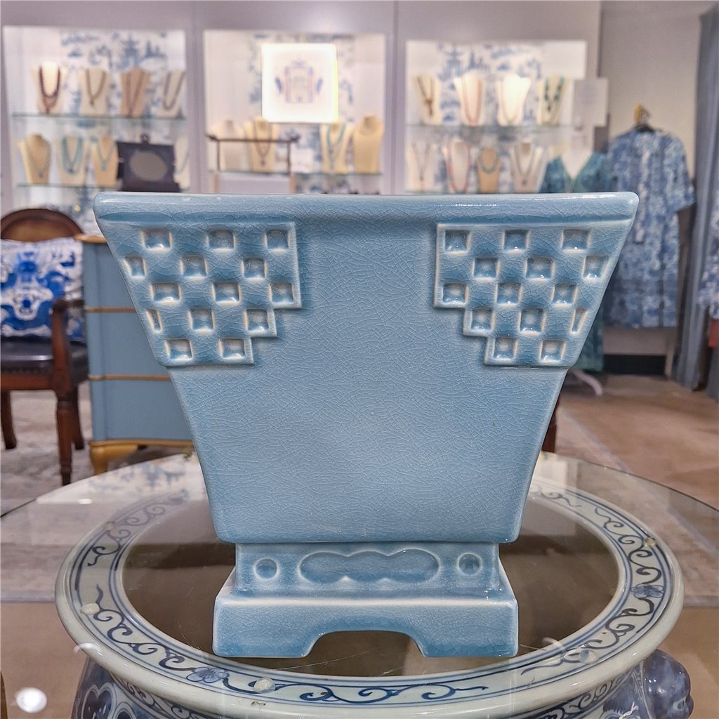 Danny's Fine Porcelain Porcelain Rectangular Planter - Sky Blue (large)