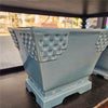 Danny's Fine Porcelain Porcelain Rectangular Planter - Sky Blue (large)