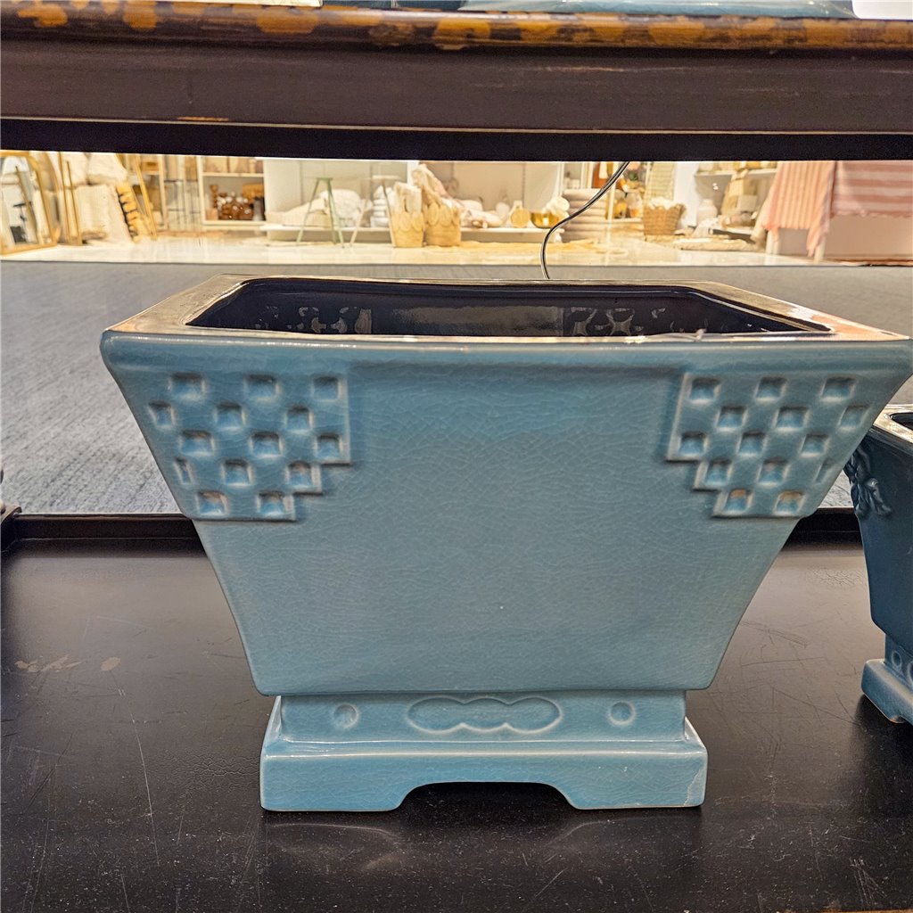Danny's Fine Porcelain Porcelain Rectangular Planter - Sky Blue (large)