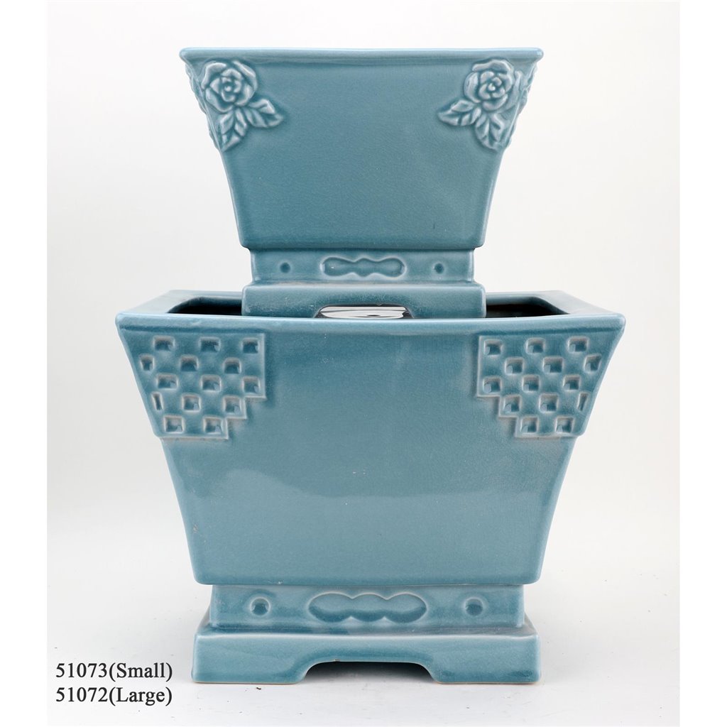 Danny's Fine Porcelain Porcelain Rectangular Planter - Sky Blue (small)