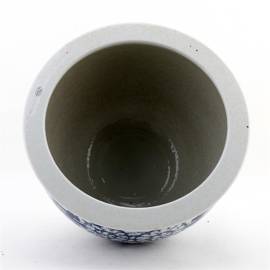 Danny's Fine Porcelain Round Planter - Blue & White Double Happiness