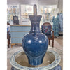 Danny's Fine Porcelain Double Dragon Handle Vase-Cobalt Blue