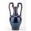 Danny's Fine Porcelain Double Dragon Handle Vase-Cobalt Blue