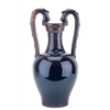 Danny's Fine Porcelain Double Dragon Handle Vase-Cobalt Blue
