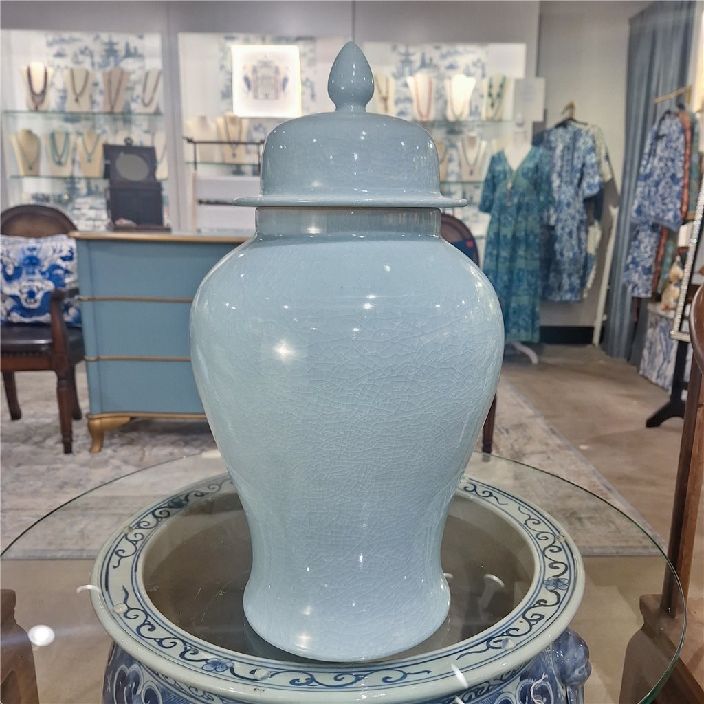 Danny's Fine Porcelain Large Temple Jar - Celadon