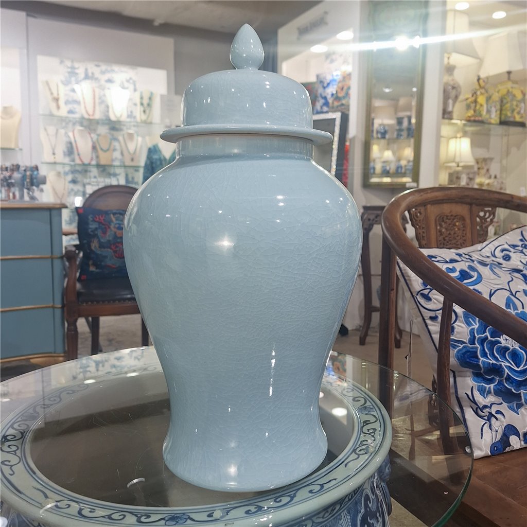 Danny's Fine Porcelain Large Temple Jar - Celadon