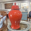 Danny's Fine Porcelain Large Temple Jar - Red Crackle