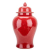Danny's Fine Porcelain Large Temple Jar - Red Crackle